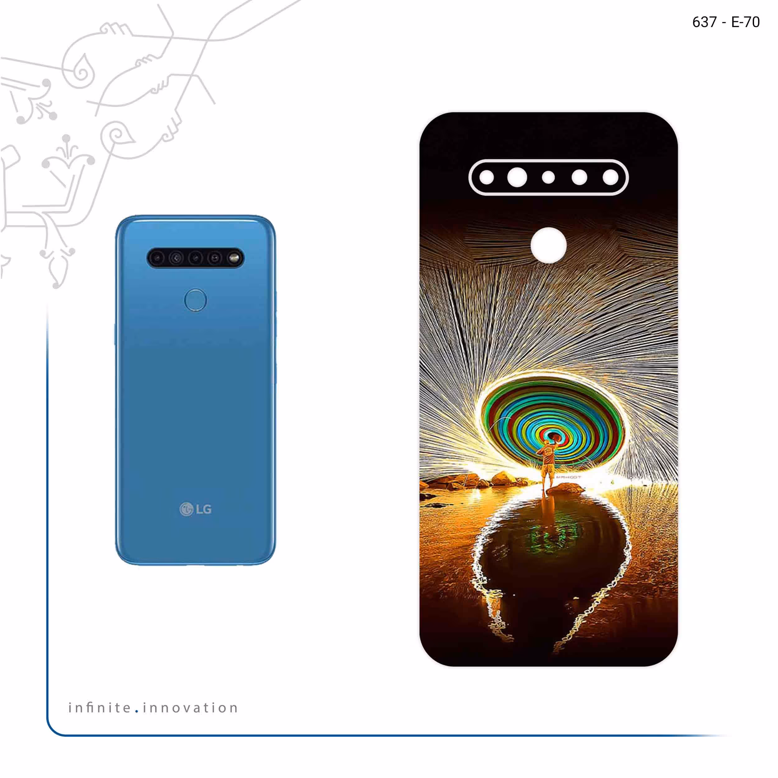 برچسب پوششی ماهوت مدل Night Light Fountain مناسب برای گوشی موبایل ال جی K41s