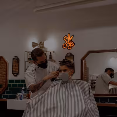چراغ دیواری نئون دیزاین طرح Barber-BL_ORG