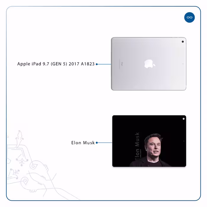 برچسب پوششی ماهوت مدل Elon Musk مناسب برای تبلت اپل iPad 9.7 (GEN 5) 2017 A1823