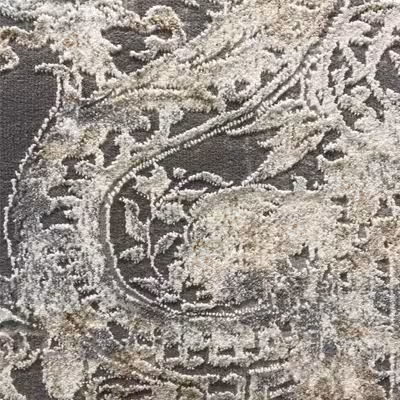 فرش ماشینی مدل مدرن طرح فرانسوی زمینه طوسی