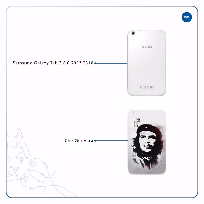 برچسب پوششی ماهوت مدل Che-Guevara مناسب برای تبلت سامسونگ Galaxy Tab 3 8.0 2013 T310