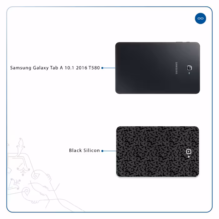 برچسب پوششی ماهوت مدل Black-Silicon مناسب برای تبلت سامسونگ Galaxy Tab A 10.1 2016 T580