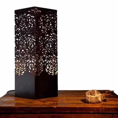 آباژور رومیزی طرح گل