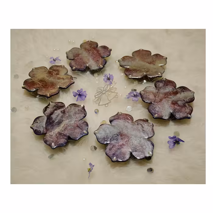 مجموعه ظروف هفت سین 6 پارچه مدل گل نگین دار