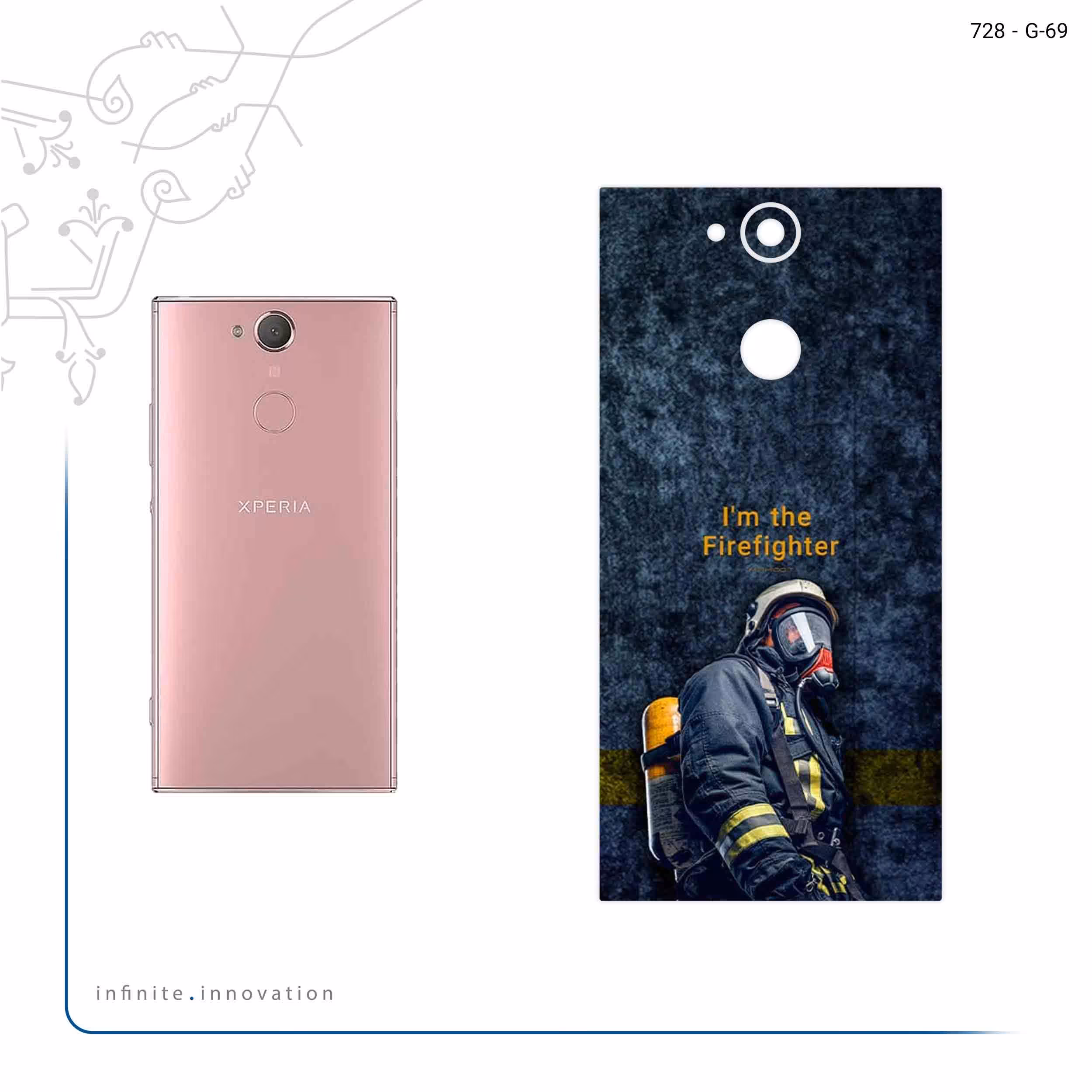 برچسب پوششی ماهوت مدل Firefighter مناسب برای گوشی موبایل سونی Xperia XA2