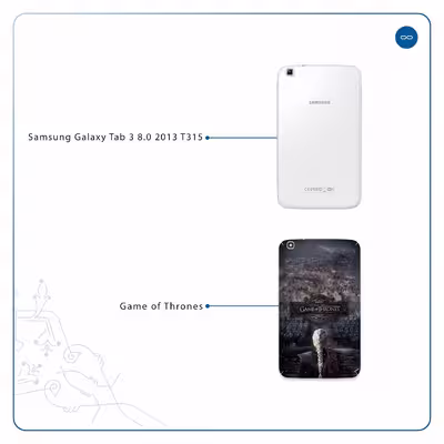 برچسب پوششی ماهوت مدل Game of Thrones مناسب برای تبلت سامسونگ Galaxy Tab 3 8.0 2013 T315