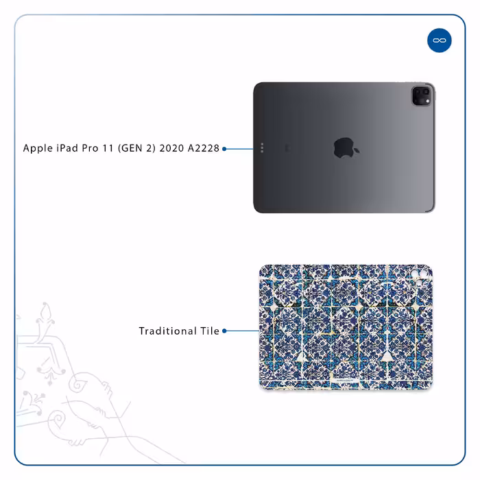 برچسب پوششی ماهوت مدل Iran-Tile1 مناسب برای تبلت اپل iPad Pro 11 (GEN 2) 2020 A2228