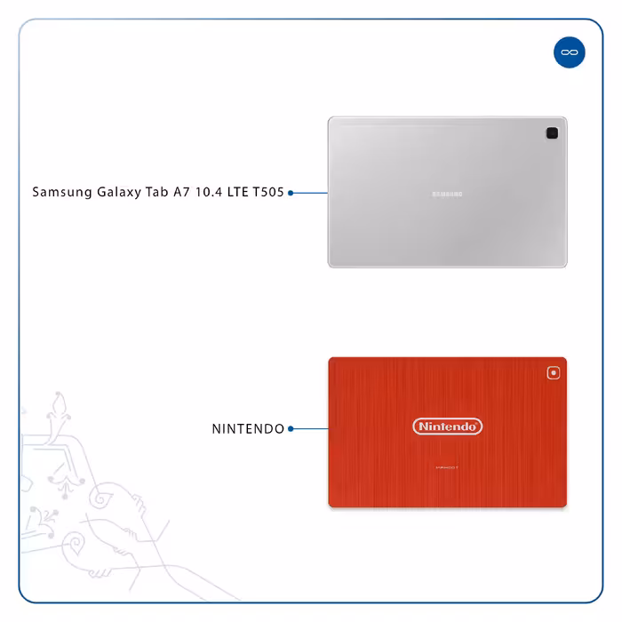 برچسب پوششی ماهوت مدل NINTENDO مناسب برای تبلت سامسونگ Galaxy Tab A7 10.4 LTE 2020 T505
