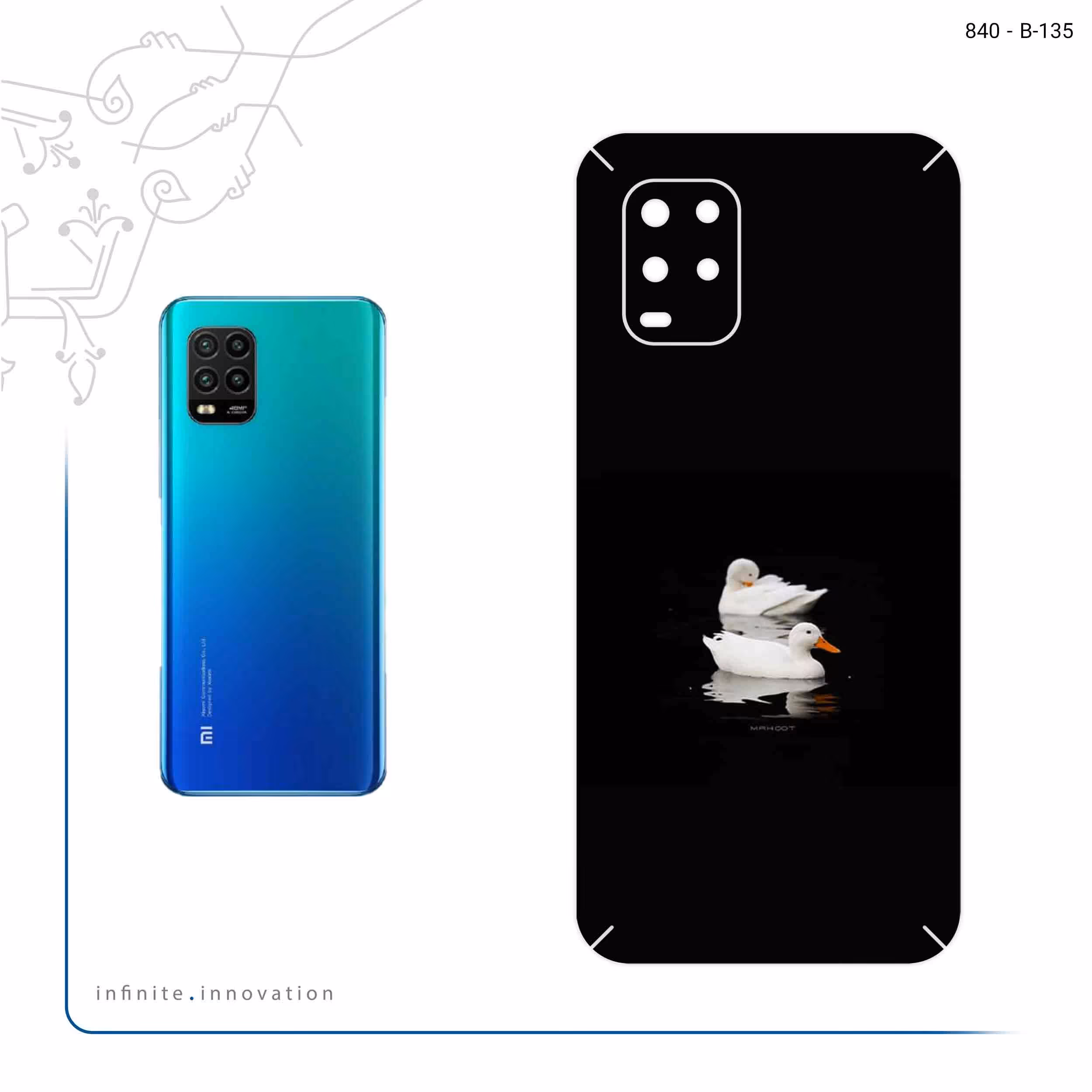 برچسب پوششی ماهوت مدل Duck مناسب برای گوشی موبایل شیائومی Mi 10 Lite 5G