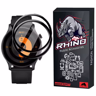 محافظ صفحه نمایش راینو مدل R-PMMA مناسب برای ساعت هوشمند هایلو LS04 RS3 بسته 2 عددی