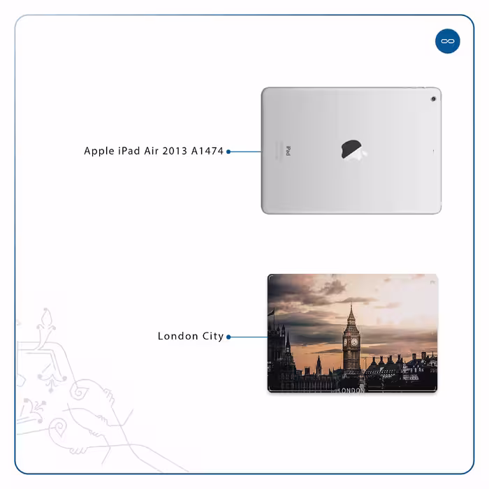 برچسب پوششی ماهوت مدل London City مناسب برای تبلت اپل iPad Air 2013 A1474