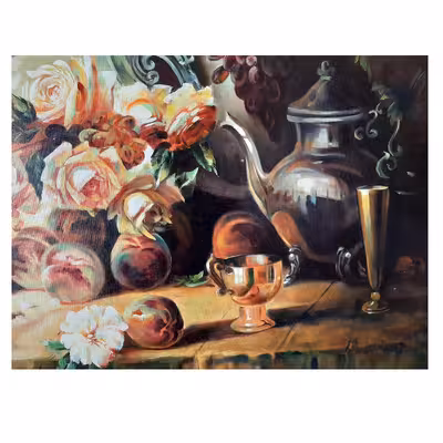 تابلو نقاشی رنگ روغن مدل طبیعت بیجان