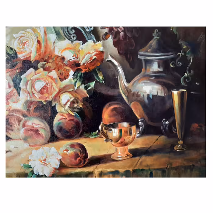 تابلو نقاشی رنگ روغن مدل طبیعت بیجان