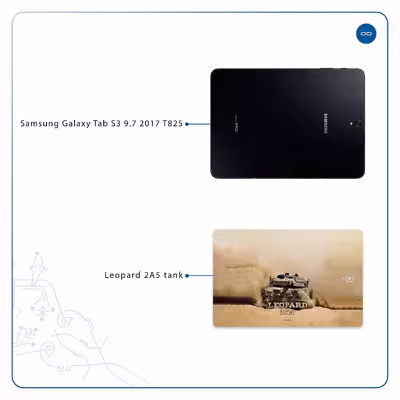 برچسب پوششی ماهوت مدل Leopard 2A5 tank مناسب برای تبلت سامسونگ Galaxy Tab S3 9.7 2017 T825