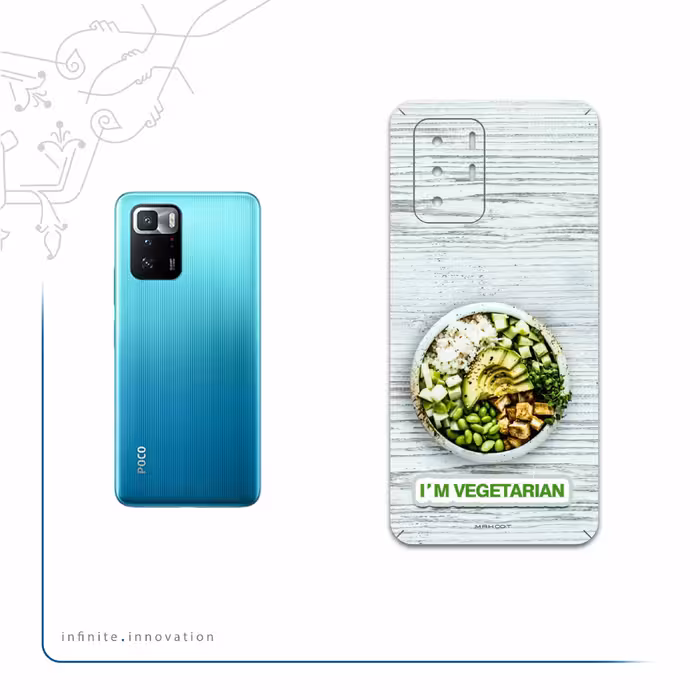 برچسب پوششی ماهوت مدل I'm-vegetarian مناسب برای گوشی موبایل شیائومی Poco X3 GT 5G