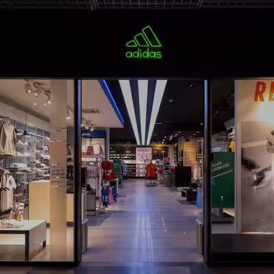 چراغ دیواری نئون دیزاین طرح Adidas-Text-BL_GR