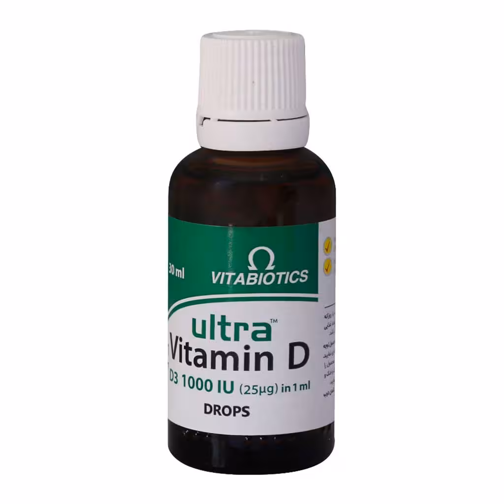 قطره خوراکی اولترا ویتامین D3حجم 1000 واحد 30 میلی لیتر ویتابیوتیکس Vitabiotics