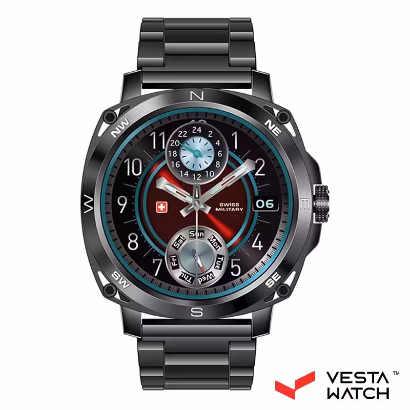 ساعت مچی هوشمند سوئیس میلیتاری SWISS MILITARY مدل DOM4-GUNF-GUNSSTLS