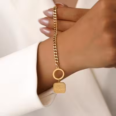 دستبند ورساچه 18 سانتی استیل 304 D538