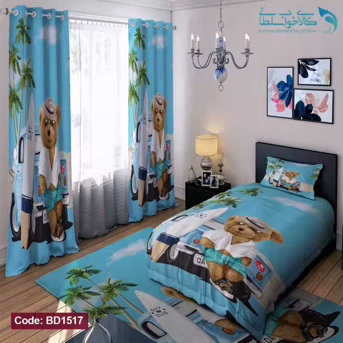 روتختی طرح تدی و دریا یکنفره کد BD1517