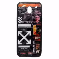 قاب الماسی سه بعدی طرح Off White مناسب برای Samsung J5 Pro / J530