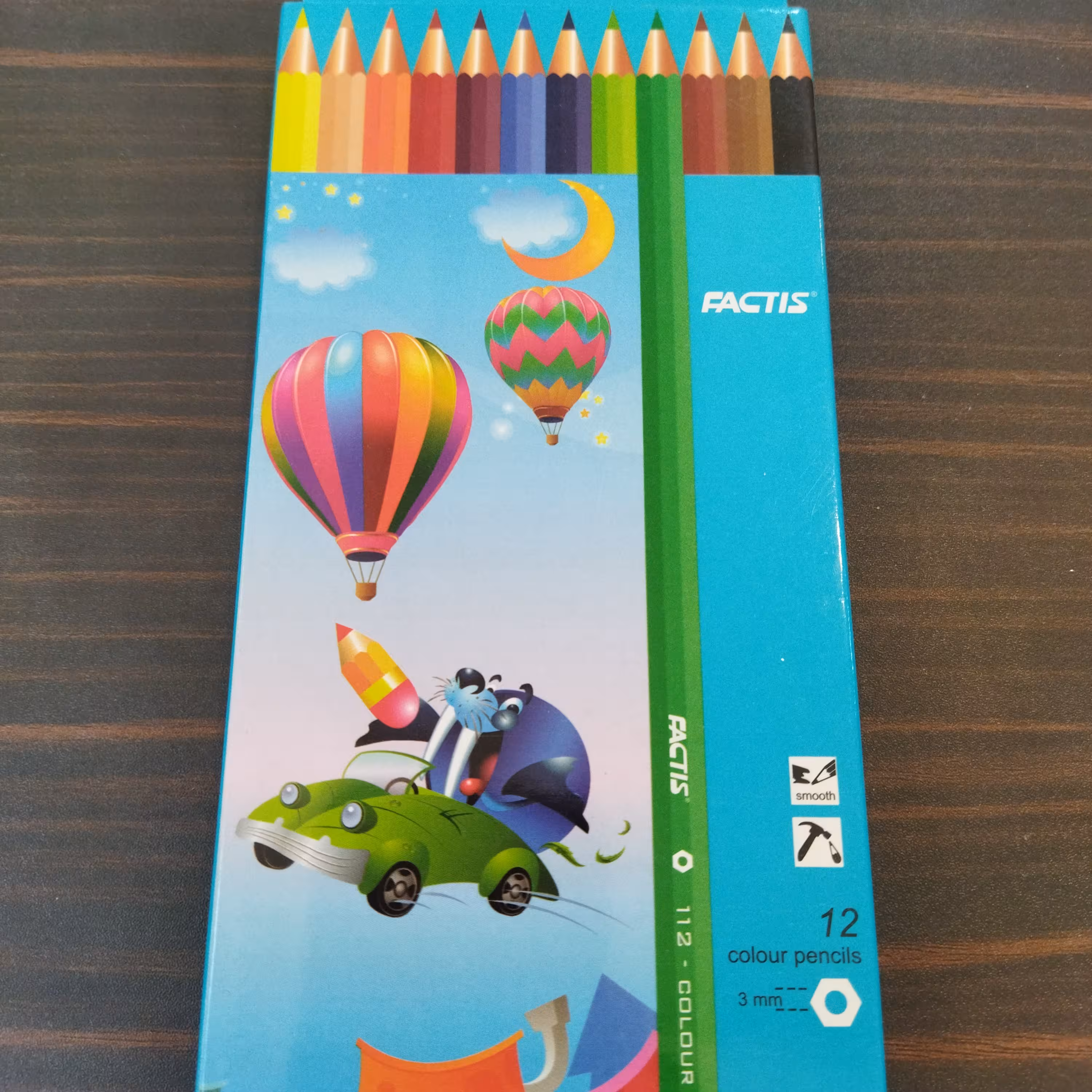 مداد رنگی 12 رنگ مقوایی فکتیس 