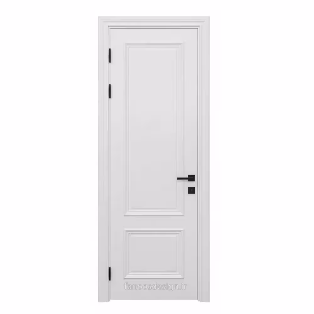 درب داخلی سفید مدل کلاسیک مدرن با پنل برجسته کد 30518