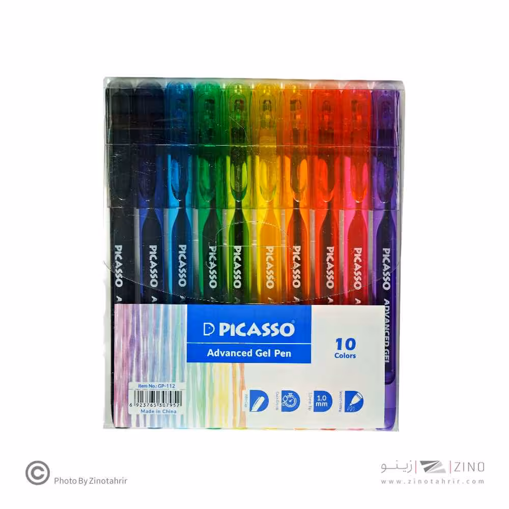 روان نویس1/0ژل بسته10رنگ پیکاسو کدGP-112