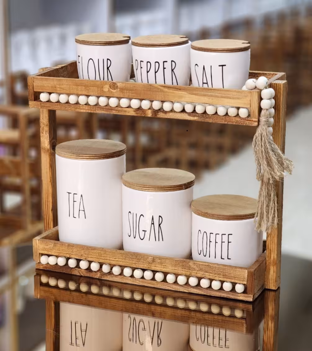 استند چوبی مستطیل دوطبقه دور مهره دار (پست پیشتاز پس کرایه)