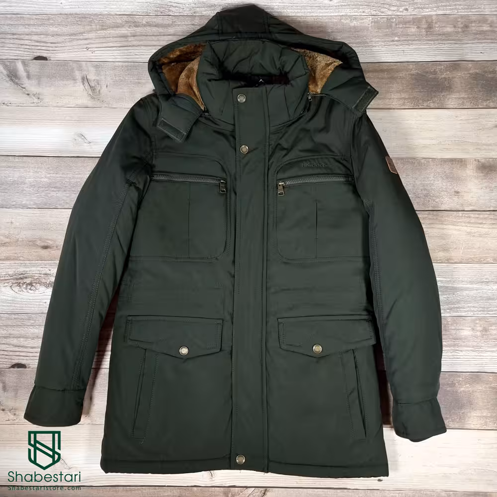 کاپشن اور جیپ سبز یشمی تو خز دار کد 2253