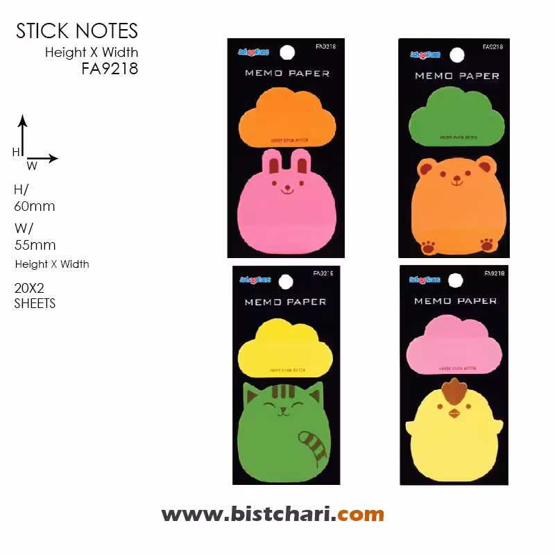 استیک نوت (کاغذ چسب دار) مدل FA9218 برند اسکول فنز Schoolfans