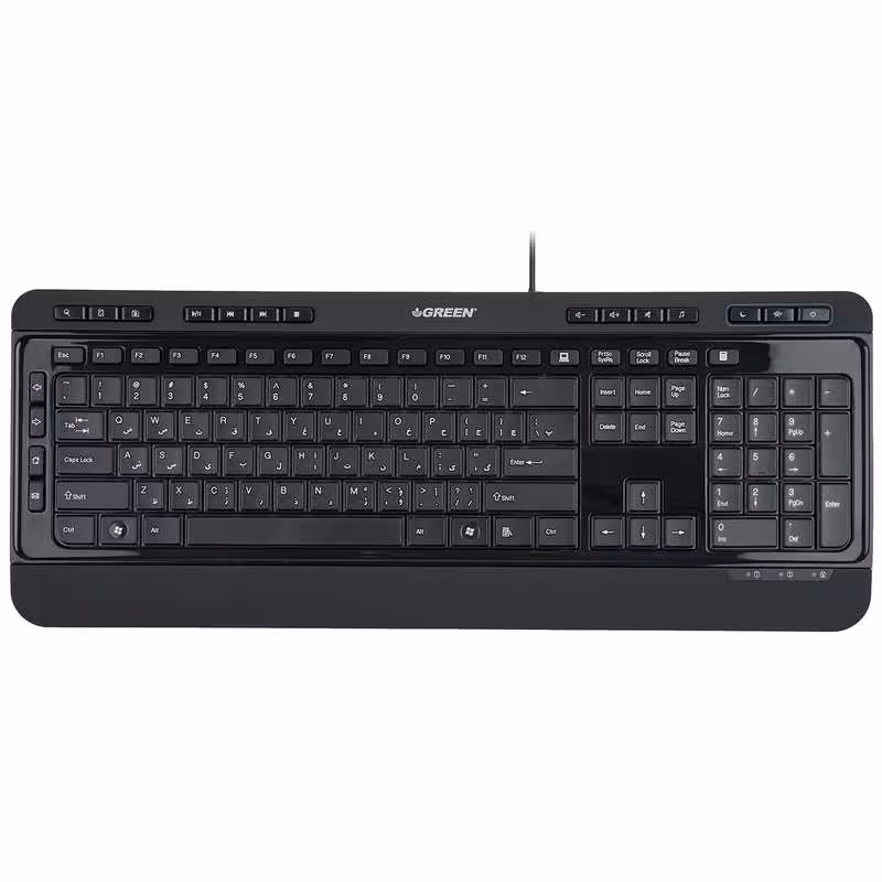 کیبورد گرین مدل GK-502 با حروف فارسی مشخصات، آخرین قیمت و خرید