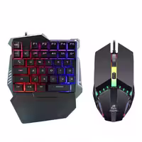 کیبورد و ماوس گیمینگ جکنگ مدل 913،سوئیچ ممبران، Tenkeyless، نورپردازی LED RGB
