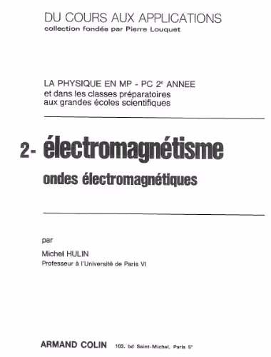خرید و دانلود نسخه کامل کتاب Electromagnetisme 2 : ondes electromagnetiques