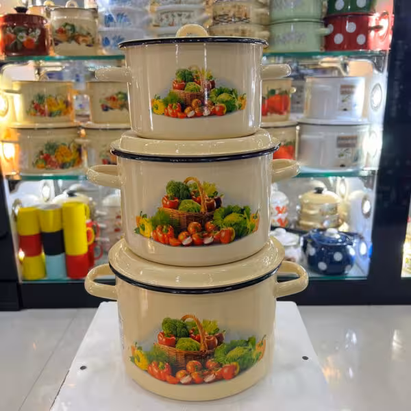 سرویس قابلمه لعابی 6پارچه روسی با کیفیت عالی و تخفیف ویژه