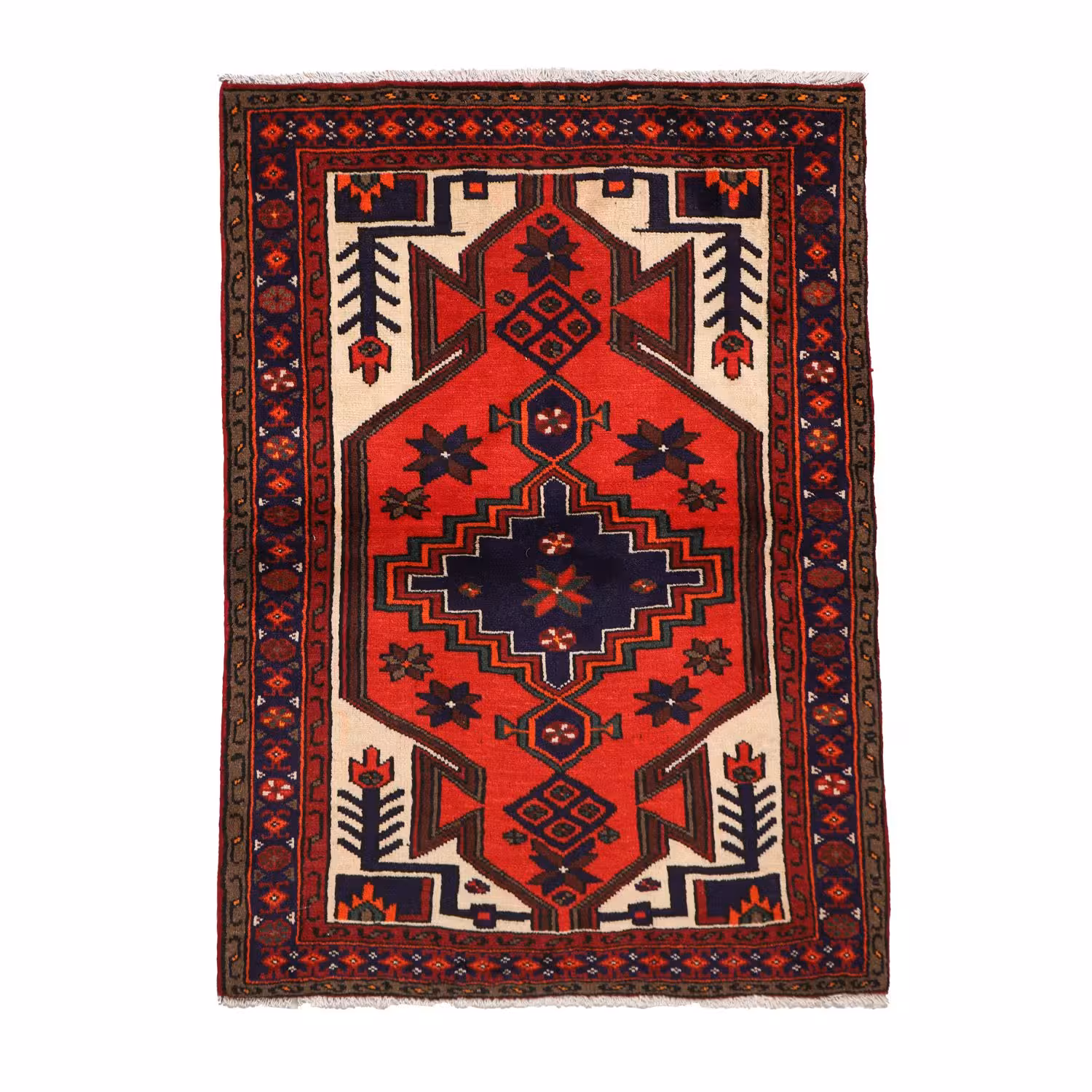 فرش قدیمی دستباف یک و نیم متری کد 40206122