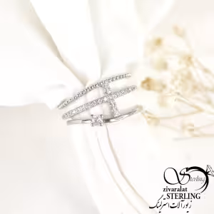 انگشتر فری سایز نقره ای کد 8207