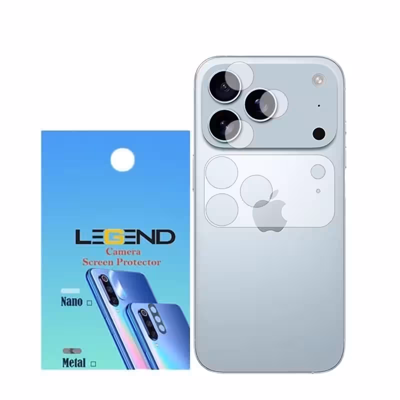 محافظ لنز دوربین لجند مدل نانو گلس مناسب برای موبایل اپل آیفون 17 پرو مکس / iPhone 17 Pro Max