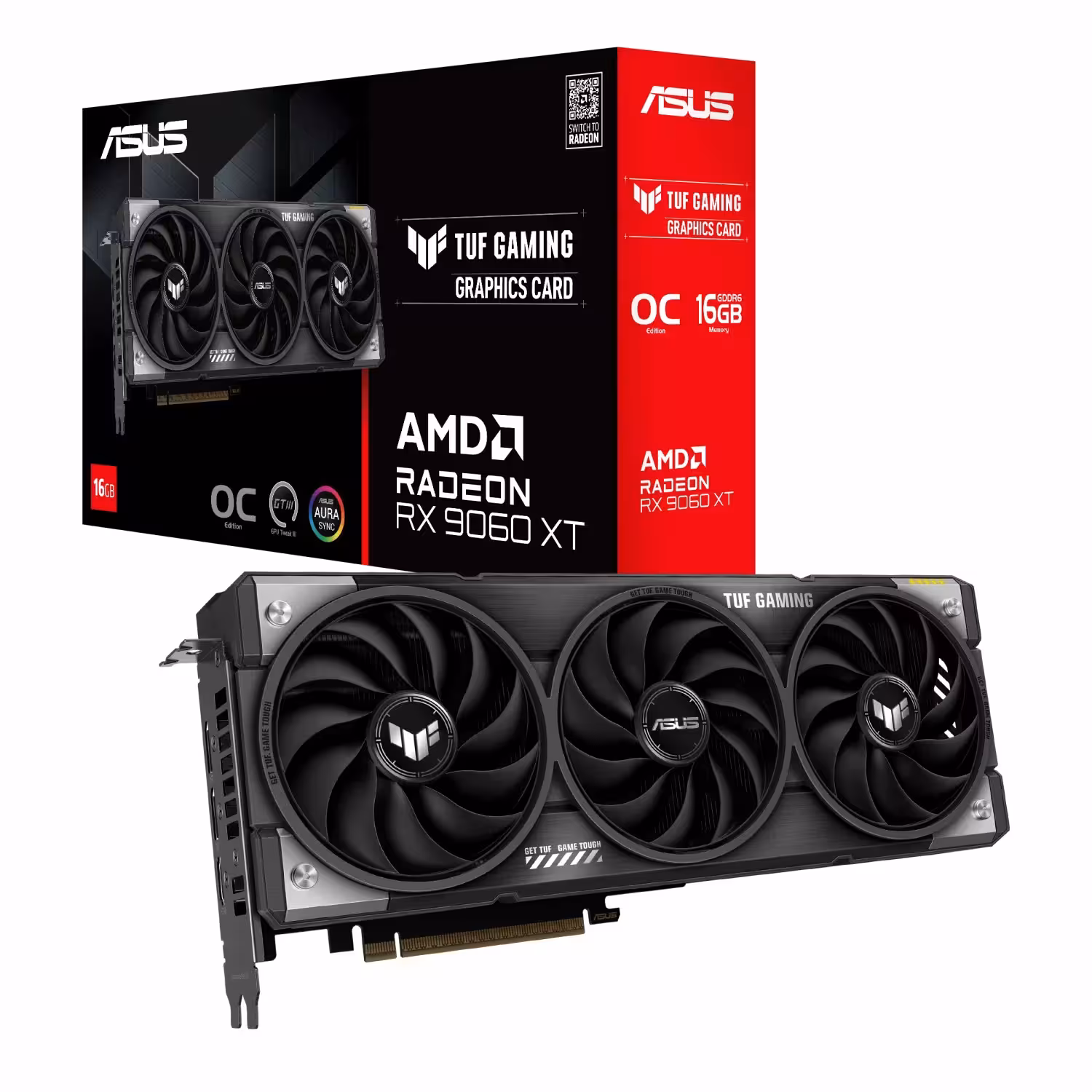 کارت گرافیک ایسوس ASUS TUF RADEON RX 9060 XT OC GAMING 16GB
