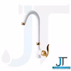 شیر ظرفشویی اهرمی سفید طلایی آریانا (مدل آریو)