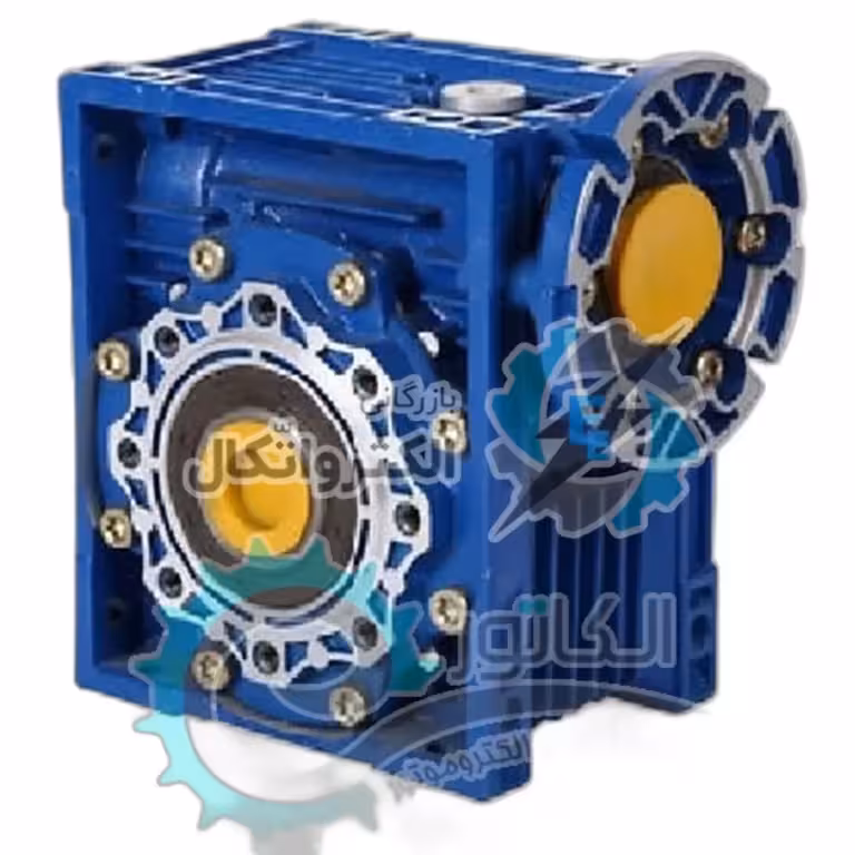 گیربکس حلزونی کتابی NMRV چینی سایز 110 نسبت 25 فلنج ورودی 28 قطر شفت خروجی 42 میلیمتر فلنج 100B5