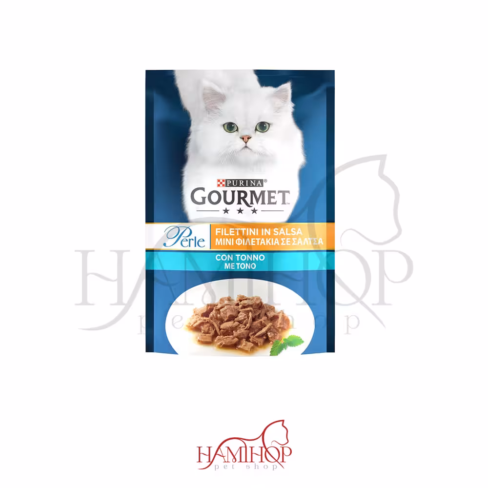 پوچ گورمت گربه بالغ با طعم ماهی کبابیPurina Gourmet Cat Pouch Ton Balıklı وزن 85 گرم