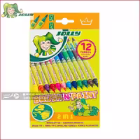 ماژیک 12 رنگ براش دو سر جولی   Jolly brush n paint 2 in one fibre tip pen