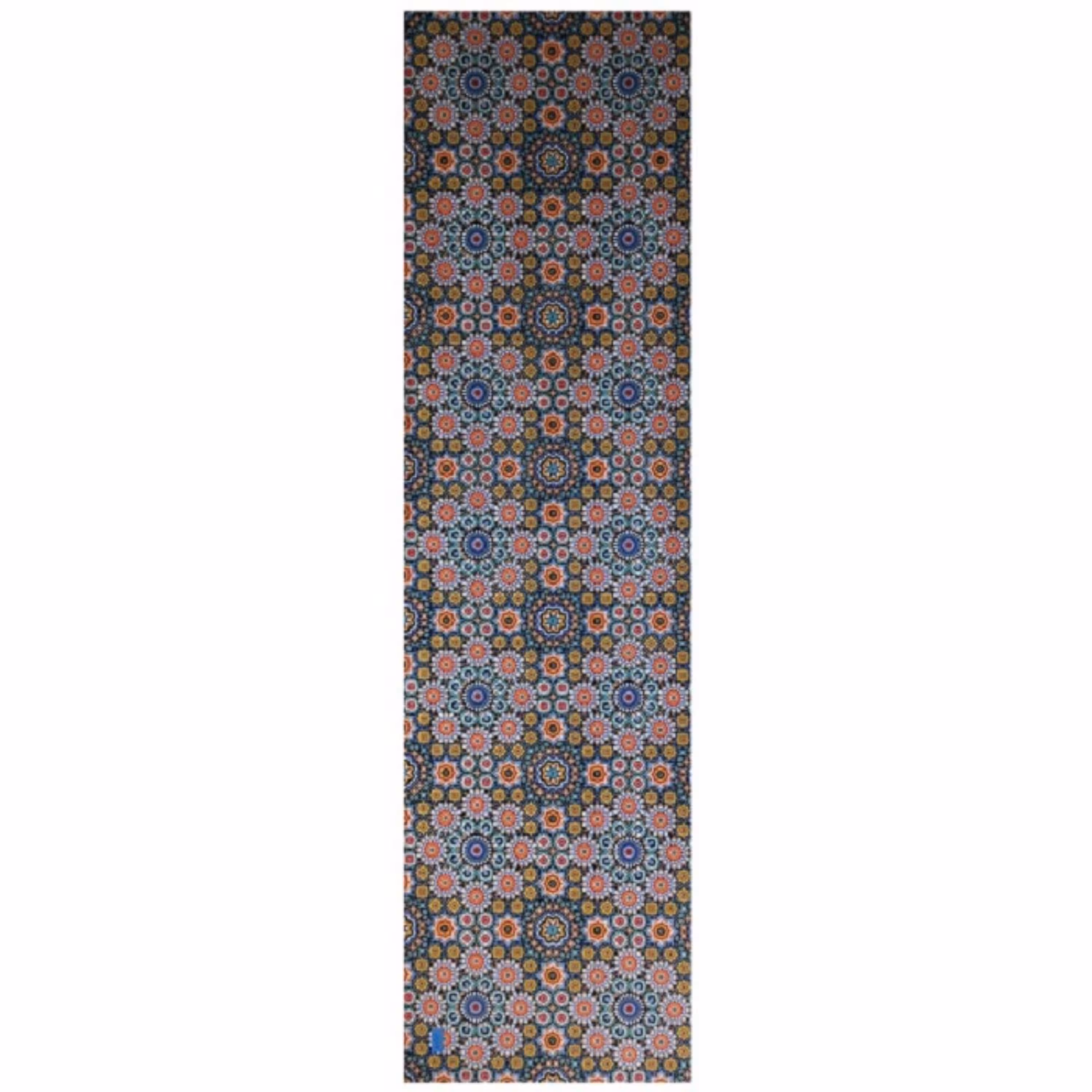 رومیزی رانر مخمل کوبیده طرح کاشی کد MAKHRAN2 کیفیت جنس و رنگ عالی بدون آستر