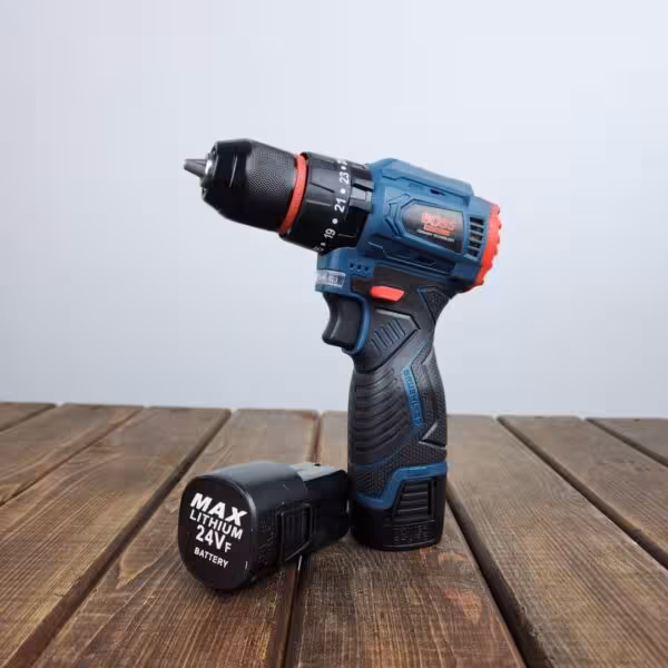 دریل شارژی 24 ولت براشلس باس مدل BS3032 با باتری لیتیوم و گیربکس دو سرعته