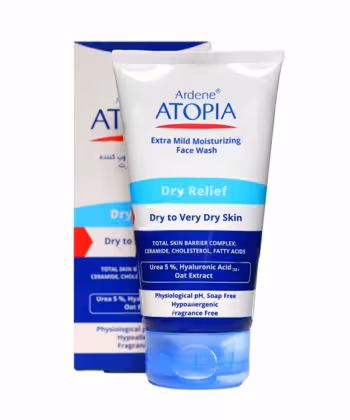 لوسیون شوینده و مرطوب کننده بسیار ملایم صورت و گردن آتوپیا آردن مناسب پوست خشک و خیلی خشک 150 میلی لیتر