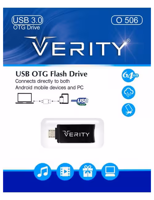 فلش مموری OTG وریتی مدل O506 ظرفیت 64 گیگابایت