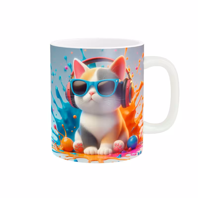 خرید ماگ-لیوان   گربه و موسیقی  کد 1274