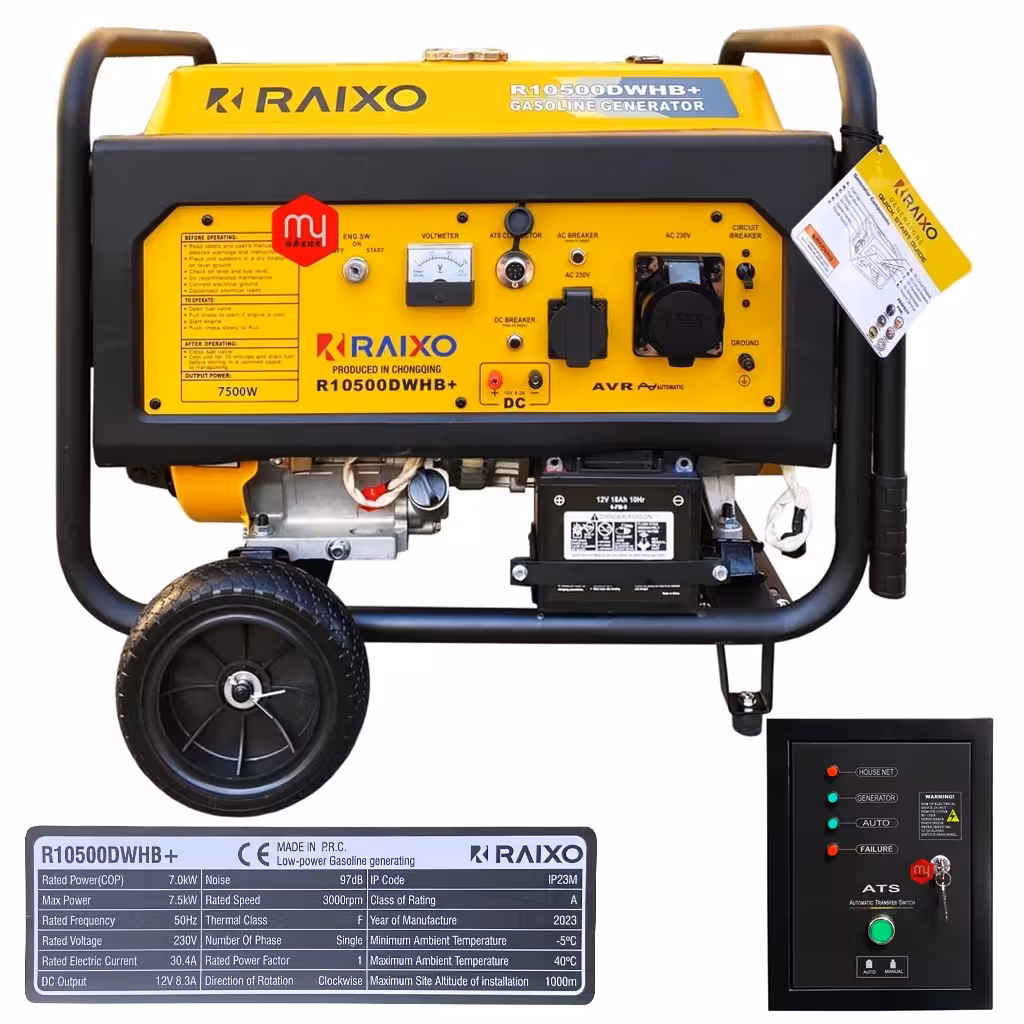 موتور برق راکسیو 7.5 کیلووات اتوماتیک استارت مدل R10500DWHB ATS