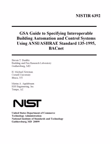 خرید و دانلود نسخه کامل کتاب GSA Guide to Specifying Interoperable Building Automation and Control Systems Using ANSI-ASHRAE Standard 135-1995, BACne NISTIR 6392